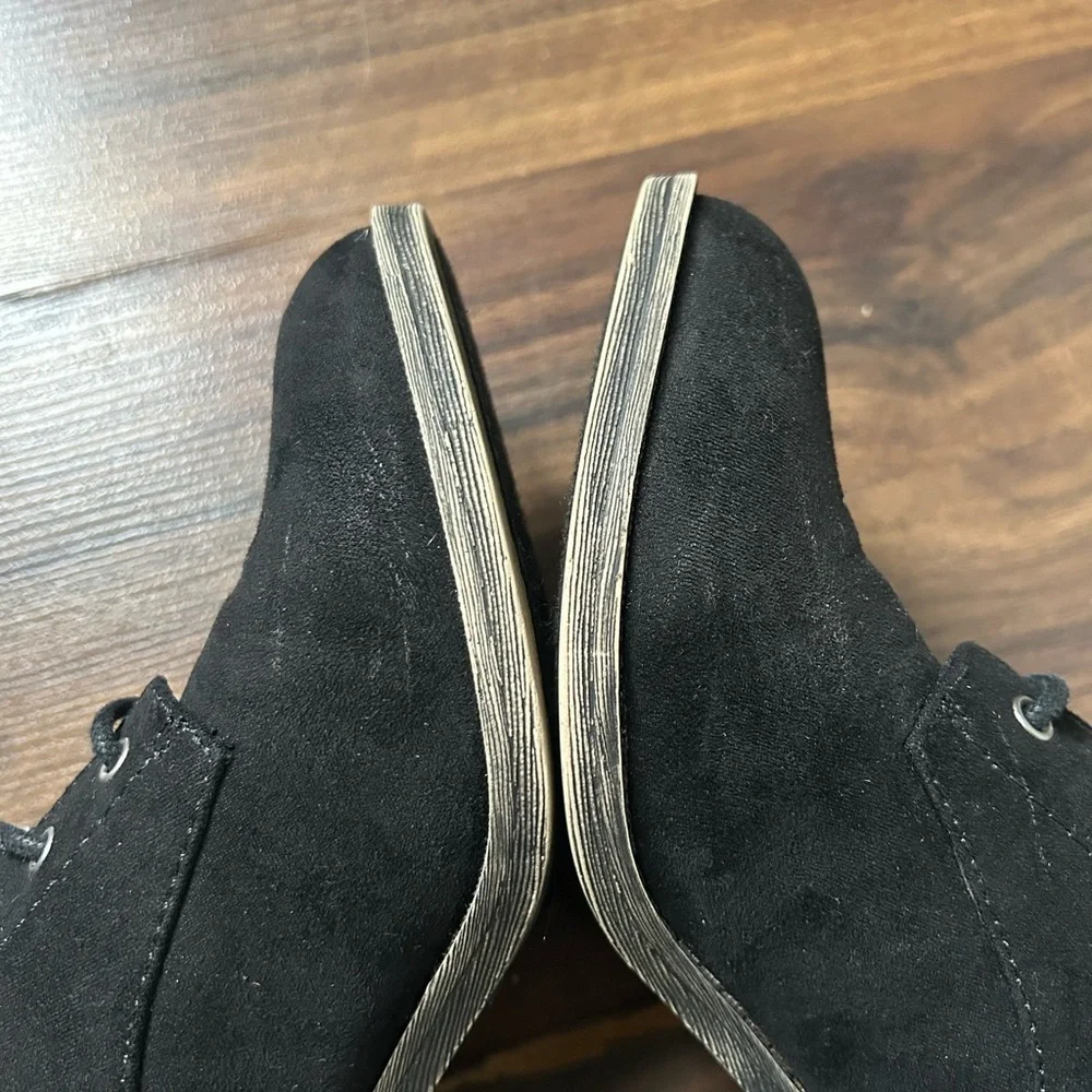 Rocket Dog Black Suede Heeled Boots Size 9